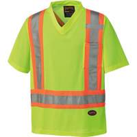 6989 Chandail pour la circulation en micromaille, T-petit, Jaune lime haute visibilit&eacute; SPOC Demo