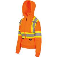 6924W Chandail &agrave; capuchon en molleton avec fermeture &agrave; glissi&egrave;re, Polyester, T-petit, Orange haute visibilit&eacute; SPOC Demo