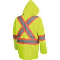 5628 The Rock  Waterproof Safety Jacket, Polyester/Polyurethane, High Visibility Lime-Yellow, Small SPOC Demo