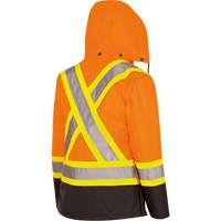 5020BBW Women's  7-in-1 Waterproof Jacket with Hood, Polyester/Polyurethane, High Visibility Orange, X-Small SPOC Demo