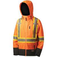 5220 Softshell Waterproof Premium  Safety Jacket, Polyester, High Visibility Orange, 2X-Large SPOC Demo