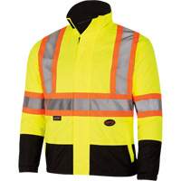 5771 Waterproof Reversible Safety Jacket, Polyester/Polyurethane, High Visibility Lime-Yellow, Small SPOC Demo