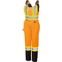 5040BBW Women's High-Visibility Waterproof Safety Overalls, Polyester, X-Small, Black/High Visibility Orange SPOC Demo