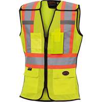 489 Veste de s&eacute;curit&eacute; d&eacute;tachable haute visibilit&eacute;, Jaune lime haute visibilit&eacute;, T-petit, Polyester SPOC Demo