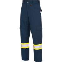 7764 FR-Tech&reg; High Visibility 88/12 FR/Arc Rated Safety Cargo Pants, 30, x 32, Navy Blue SPOC Demo