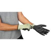 Gants &eacute;lastiques &eacute;cologiques sans coutures r&eacute;sistants &agrave; la coupe, Taille 9, Calibre 13, Rev&ecirc;tement Polyur&eacute;thane, Enveloppe en PEHP/rPET, ASTM ANSI niveau A4 SPOC Demo