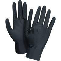 Heavyweight Tactile Grip Examination Gloves, Small, Nitrile, 8-mil, Powder-Free, Black, Class 2 SPOC Demo