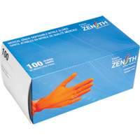 Heavyweight Tactile Grip Examination Gloves, Medium, Nitrile, 8-mil, Powder-Free, Orange, Class 2 SPOC Demo