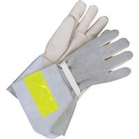 Lined Utility Gloves with 5" Cuff, Grain Cowhide, Size 10 SPOC Demo