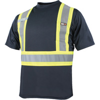 Quick Dry Short Sleeves T-Shirt, Polyester, Small, Navy Blue SPOC Demo