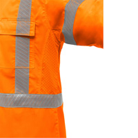 Bisley&reg; X-Back Long Sleeve Work Shirt with X-Airflow, Poly-Cotton, Small, High Visibility Orange SPOC Demo