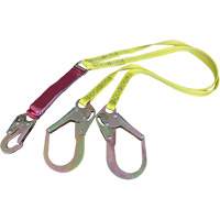 External Energy Absorber Lanyard with 2-1/4" Hooks, 6', Snap Hook Center, Snap Hook Leg Ends, Polyester SPOC Demo