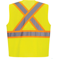 Veste de s&eacute;curit&eacute; &agrave; bandes contrastantes, Jaune lime haute visibilit&eacute;, Petit, Polyester SPOC Demo