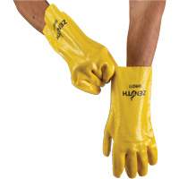 Rough-Finish Chemical-Resistant Gloves, Size 9, 12" L, PVC, Interlock Inner Lining, 47-mil SPOC Demo