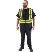 Veste d'arpenteur conforme aux normes de la CSA, Noir, Moyen, Polyester SPOC Demo