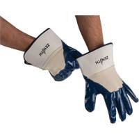Heavyweight Safety Cuff Gloves, 11/2X-Large, Nitrile Coating, Cotton Shell SPOC Demo