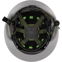 Casque Fibre Metal de style escalade avec bordure compl&egrave;te, R&eacute;pond aux normes CSA type 2, Suspension Rochet, Ventil&eacute; SPOC Demo
