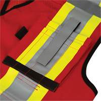 6678 High-Visibility Antimicrobial Mesh-Back Surveyor Vest, Red, Small, Polyester SPOC Demo