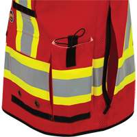 6678 High-Visibility Antimicrobial Mesh-Back Surveyor Vest, Red, Small, Polyester SPOC Demo