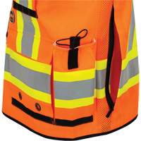 6680 High-Visibility Antimicrobial Mesh-Back Surveyor Vest, High Visibility Orange, Small, Polyester SPOC Demo