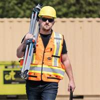 6680 High-Visibility Antimicrobial Mesh-Back Surveyor Vest, High Visibility Orange, Small, Polyester SPOC Demo
