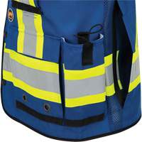6681 High-Visibility Antimicrobial Mesh-Back Surveyor Vest, Royal Blue, Small, Polyester SPOC Demo