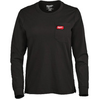 T-shirt &agrave; manches longues avec poches GRIDIRON, Femmes, T-petit, Noir SPOC Demo