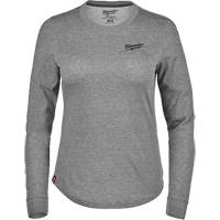 T-shirt hybride &agrave; manches longues FREEFLEX, Femmes, T-petit, Gris SPOC Demo