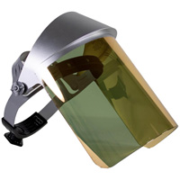 Heat Reflective Face Shield, Polycarbonate, Ratchet Suspension SPOC Demo
