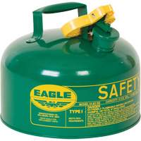 Safety Can for Combustibles, Type I, Galvanized Steel, 2 US gal., Green, FM Approved/UL/ULC Listed SPOC Demo