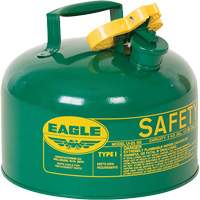 Safety Can for Combustibles, Type I, Galvanized Steel, 2.5 US gal., Green, FM Approved/UL/ULC Listed SPOC Demo