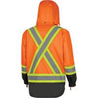 5056 Pioneer&reg; Yukon 7-in-1 Waterproof Winter Safety Parka, Polyester, Black/High Visibility Orange, X-Small SPOC Demo