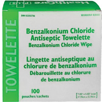 BZK Benzalkonium Chloride Towelette, Towelette, Antiseptic SPOC Demo