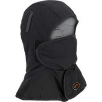 Pioneer 765A Flame-Resistant Quilted Hard Hat Liner with Long Neck & Detachable Mouthpiece, Black/Grey, Cotton/FR-Tech&reg;/Modacrylic/Nylon SPOC Demo