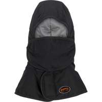 Pioneer 765A Flame-Resistant Quilted Hard Hat Liner with Long Neck & Detachable Mouthpiece, Black/Grey, Cotton/FR-Tech&reg;/Modacrylic/Nylon SPOC Demo