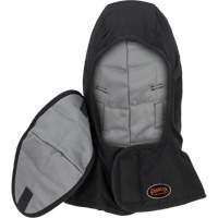 Pioneer 765A Flame-Resistant Quilted Hard Hat Liner with Long Neck & Detachable Mouthpiece, Black/Grey, Cotton/FR-Tech&reg;/Modacrylic/Nylon SPOC Demo