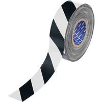 Ruban de marquage pour plancher ToughStripe Max, 2" x 100', Polyester, Noir et blanc SPOC Demo