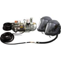 Syst&egrave;me de casque et de protection respiratoire &agrave; adduction d'air DEFENDER pour 2 travailleur SPOC Demo