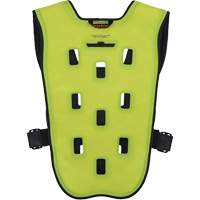Chill-Its 6685 Dry Evaporative Cooling Vest with Zipper Closure, X-Small, High Visibility Lime-Yellow SPOC Demo