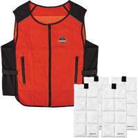 Chill-Its 6260 Lightweight Phase Change Cooling Vest with Rechargeable Packs, Small/Medium, Orange SPOC Demo