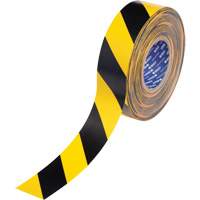 Ruban de marquage pour plancher ToughStripe Max, 2" x 100', Polyester, Noir et jaune SPOC Demo