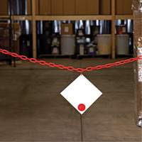 Chaîne de barri&egrave;re en plastique, Vert, Maillon de 2", 100' de long SPOC Demo