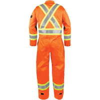 High-Visibility Fire-Resistant Coveralls, Size Small, Orange SPOC Demo