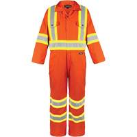 High-Visibility Unlined Coveralls, Small, High Visibility Orange SPOC Demo