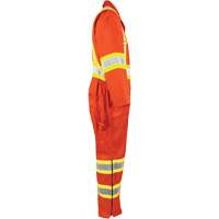 High-Visibility Unlined Coveralls, Small, High Visibility Orange SPOC Demo