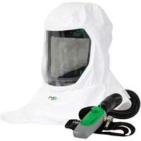 Respirateur T-Link avec casquette, tube de respiration & C40, Cagoule ample & visi&egrave;re SPOC Demo