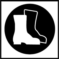 Right to Know Pictogram Labels -Boots, Vinyl, Sheet, 5/8" L x 3/4" W SPOC Demo