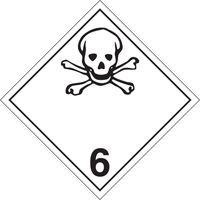 Toxic Materials TDG Placard, Adhesive Vinyl SPOC Demo