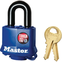 Cadenas r&eacute;sistant aux intemp&eacute;ries, Cl&eacute;s diff&eacute;rentes, Acier lamin&eacute;, Largeur de 1-9/16" SPOC Demo