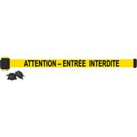Wall Mount Barrier, Plastic, Magnetic Mount, 7', Black and Yellow Tape SPOC Demo